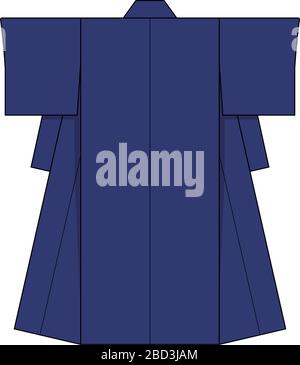 Japanische Kimono-Vorlage Illustration Stock Vektor