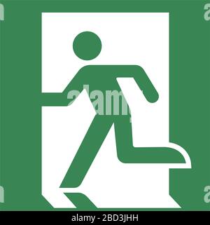 Schild für öffentliche Sicherheit (Piktogramm) / Notausgang Stock Vektor