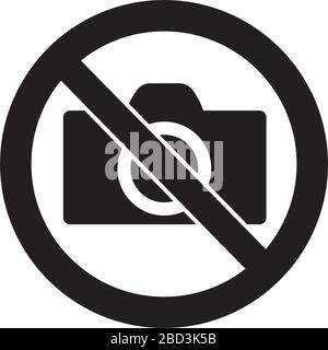 Verbotsschild (Piktogramm) / Keine Fotos verwenden Stock Vektor