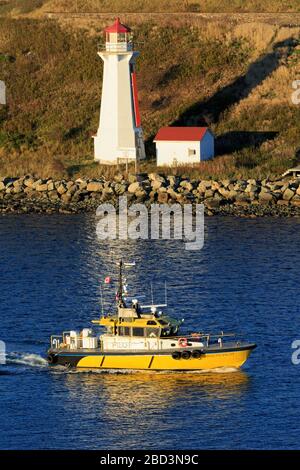 Georges Insel-Leuchtturm, Halifax, Nova Scotia, Kanada Stockfoto