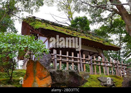 Kenroku-en in Kanazawa, Ishikawa, Japan, einer der drei großen Gärten Japans. Stockfoto