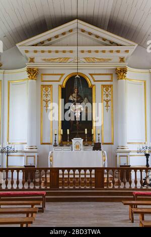 Kapelle, Festung Louisbourg National Historic Site, Cape Breton Island, Nova Scotia, Kanada Stockfoto