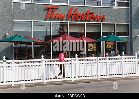 Tim Hortons Coffee House, George Street, Town of Sydney, Cape Breton Island, Nova Scotia, Kanada Stockfoto