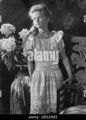 Großherzogin Tatiana Nikolaevna von Rußland (1897-1918) im Jahre 1906 fotografiert. Stockfoto