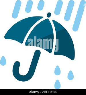 Wetter-Symbol / Farbe Version ( Regenguss , Sturm ) Stock Vektor