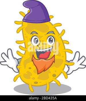 Niedliches Bild von Bakterienspirille im elf Cartoon-Design Stock Vektor