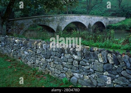 Burnside Bridge, Antietam National Battlefield, Maryland Stockfoto