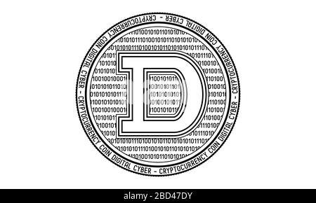 Dash Currency - isoliert auf weißem Hintergrund Stockfoto