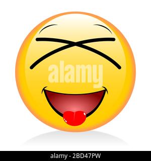Emoji, Emoticon - glücklich Stockfoto