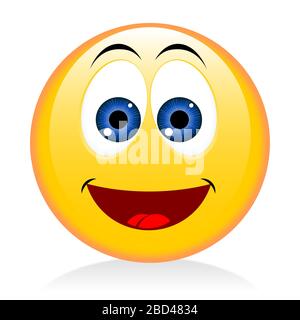 Emoji, Emoticon - glücklich Stockfoto