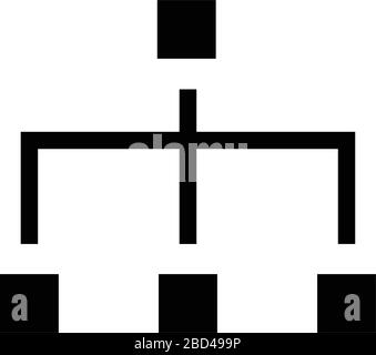 Dünne Linie scharfe Vektor Symbol / Team, Organisation Stock Vektor