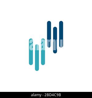 Abstrakter Equalizer Wave Logo Template Illustration Design. Vektor EPS 10. Stockfoto