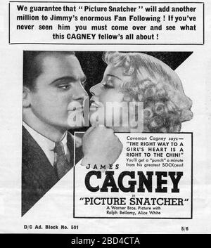 JAMES CAGNEY und ALICE WHITE im BILDERSNATCHER 1933 Regisseur LLOYD BACON Warner Bros Stockfoto