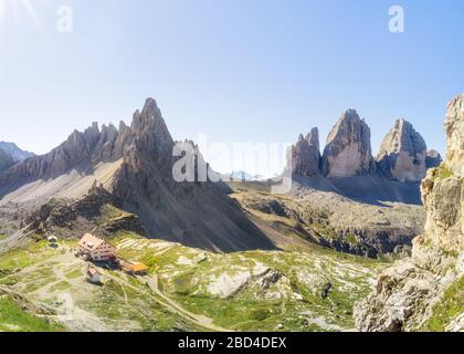 Reisen Sie im Sommer in den wunderschönen Alpen-Nationalpark Stockfoto