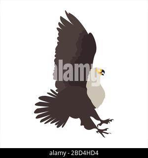 Niedlicher Tieradler Clip Art Vogel-Illustration Cartoon-Charakter Stock Vektor