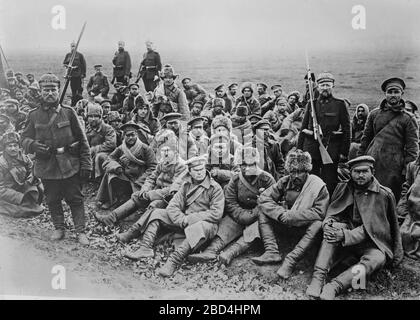 Russische Kriegsgefangene im ersten Weltkrieg - Russen, Tataren, Kirgisen usw. Ca. 1914-1915 Stockfoto
