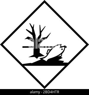 Gefährliches Zeichen oder Symbol für die Umgebung. Vektor wird isoliert auf weißem Hintergrund ausgerichtet. Stock Vektor