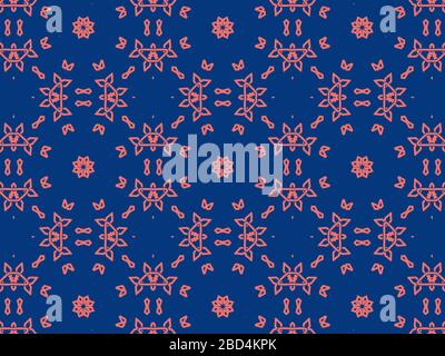 Abstrakt nahtlose Muster mit geometrischen und floralen Form für Tapete, Hintergrund, Ornament, Grußkarte und Stoff Stockfoto