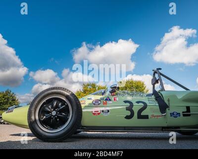 Lotus Climax 18/21 Rennwagen, Goodwood Revival Test Tag 2019 West Sussex UK Stockfoto