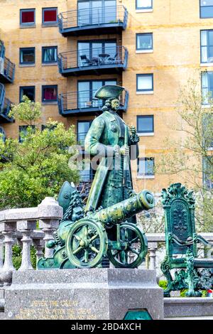 Peter der große Statue von Mihail Chemiakin, Glaisher Street Deptford, London, Großbritannien Stockfoto