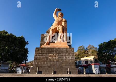 El Pipila Statue Guanajuato Mexiko. Held im mexikanischen Unabhängigkeitskrieg von 1810. Statue, die 1939 vom Bildhauer Juan Fernando Olaguibel geschaffen wurde Stockfoto