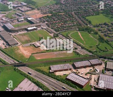 1994 Luftbild der Elland Road, Leeds, West Yorkshire, Nordengland, Großbritannien Stockfoto