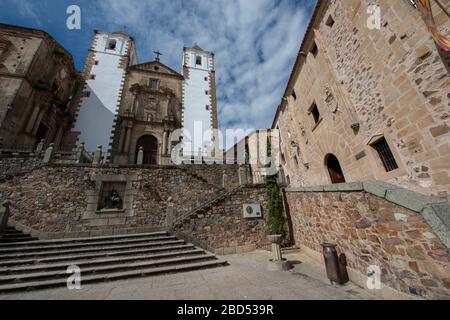 Kirche San Francisco Javier, Plaza de San Jorge, Cáceres, Extremadura, Spanien, Europa Stockfoto