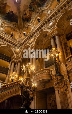 Innenansicht der Opera National de Paris Garnier, Frankreich. Stockfoto