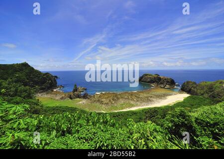 Panoramaaufnahme von Green Island Taiwan Stockfoto