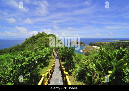 Panoramaaufnahme von Green Island Taiwan Stockfoto