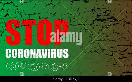 Pandemie-Stopp-Roman Coronavirus Outbreak Covid 19 2019-nCoV Stoppsymbol Stockfoto