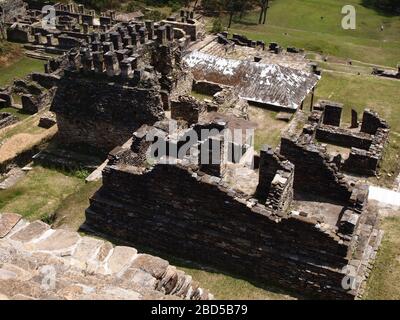 Ruinen der archäologischen Stätte von Tonina, einem Maya-Palast-Komplex in Chiapas, Mexiko Stockfoto