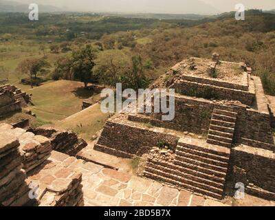 Ruinen der archäologischen Stätte von Tonina, einem Maya-Palast-Komplex in Chiapas, Mexiko Stockfoto