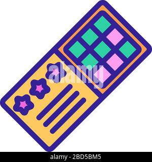 Bingo-Lotterie-Symbol Vektor-Umriss-Abbildung Stock Vektor