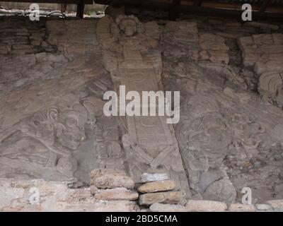 Ruinen der archäologischen Stätte von Tonina, einem Maya-Palast-Komplex in Chiapas, Mexiko Stockfoto