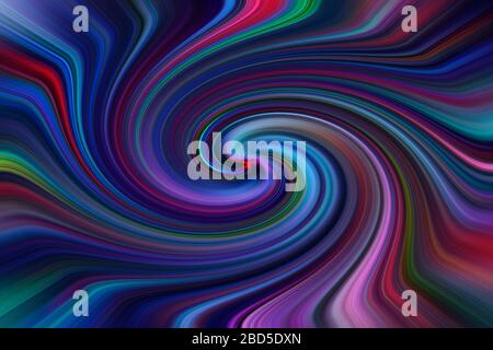 Abstrakter bunter Hintergrund mit blauen Spiralen Stockfoto