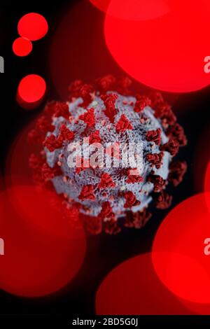 Köln, Deutschland. April 2020. Ein Corona-Virus, umgeben von anderen Erregern - weltweite Nutzung Credit: Dpa/Alamy Live News Stockfoto