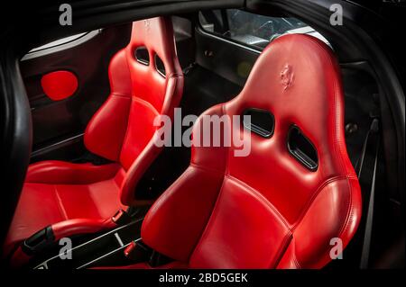 Ferrari Enzo wurde gebaut, um dem Ferrari-Gründer Enzo Ferrari Tribut zu zollen. 6-l-V12-Motor mit 660 ps. Stockfoto