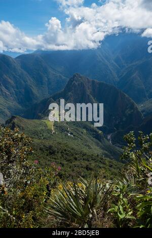 Zeigt die Natur rund um machu picchu Stockfoto