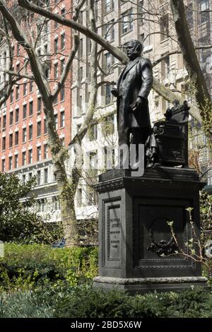 Chester A. Arthur Statue, Madison Square Garden, New York City Stockfoto