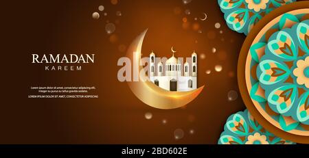 Eid Mubarak islamisches Design Stock Vektor