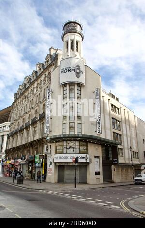 Buch Mormon im Prince of Wales Theatre in London ist wegen Coronavirus geschlossen Stockfoto