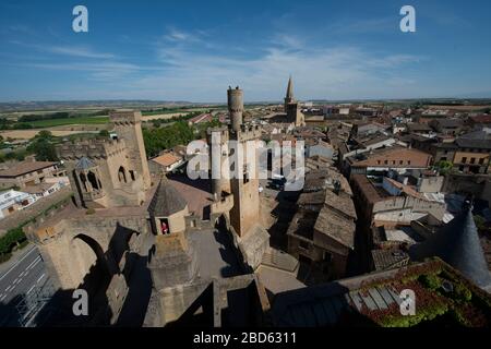 Palast der Könige von Navarra von Olite, Olite, Provinz Navarra, Spanien, Europa Stockfoto