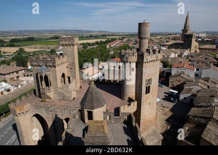Palast der Könige von Navarra von Olite, Olite, Provinz Navarra, Spanien, Europa Stockfoto