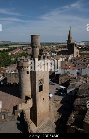 Palast der Könige von Navarra von Olite, Olite, Provinz Navarra, Spanien, Europa Stockfoto