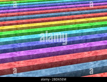 Moderner digitaler Hintergrund von abstrakten bunten Kacheln. 3D-Rendering Stockfoto