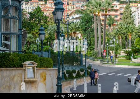 In der Nähe von Monte Carlo Casino und Hotel de Paris, Monte Carlo, Monaco, Frankreich, Europa Stockfoto