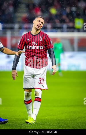 Rade Krunic vom AC Mailand während der italienischen Fußball-Serie A Saison 2019/20 des AC Mailand - Fotokredit Fabrizio Carabelli/LM Stockfoto