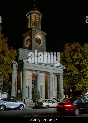 United erste Pfarrkirche Unitarian in Quincy Center Massachusetts Stockfoto