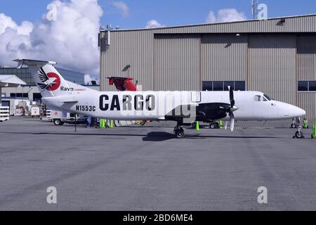 AUFGRUND VON COVID-19 BEENDET RAVN AIR ALASKA DEN BETRIEB UND GEHT IN KAPITEL 11 EIN. Stockfoto